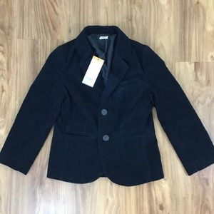 New NWT Gymboree Black Corduroy L/S jacket Sz 5/6